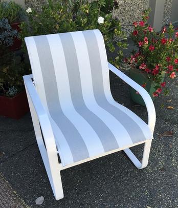 Brown Jordan Chair Resling with New Fabric