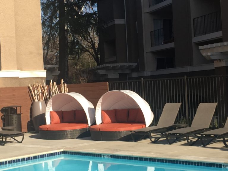 Round Daybeds Poolside