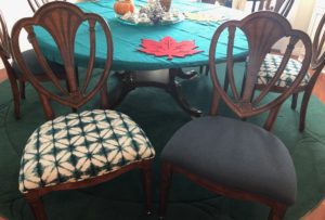 Reupholstered Dining Seats