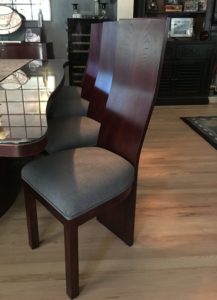 Reupholstered Solid Wood Dining Room Chairs